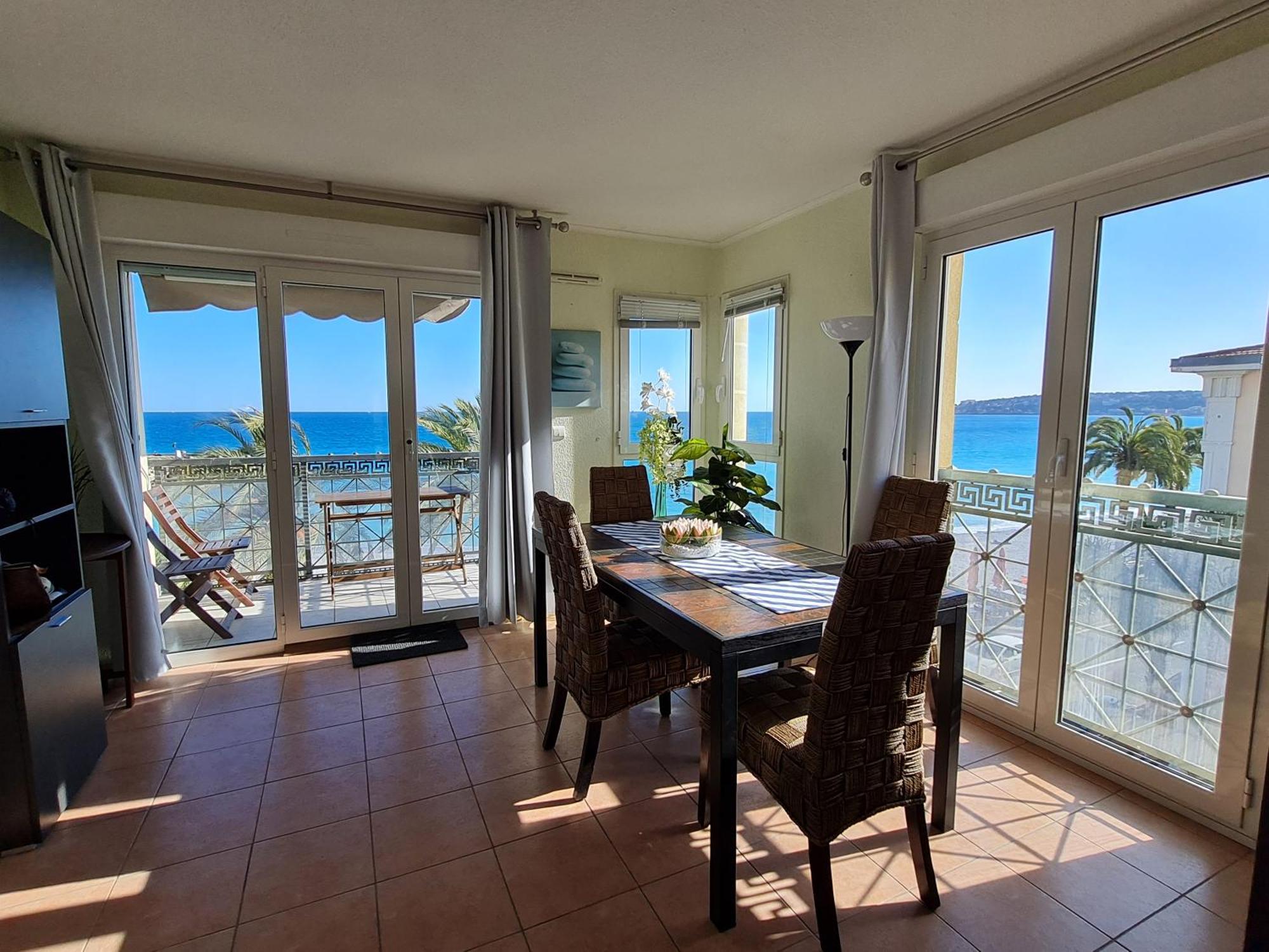 Villa Azzurra Menton Apt Luxe, Front Mer, 4Th Floor Of 5, Wifi, Tvsat, Climate Exterior foto